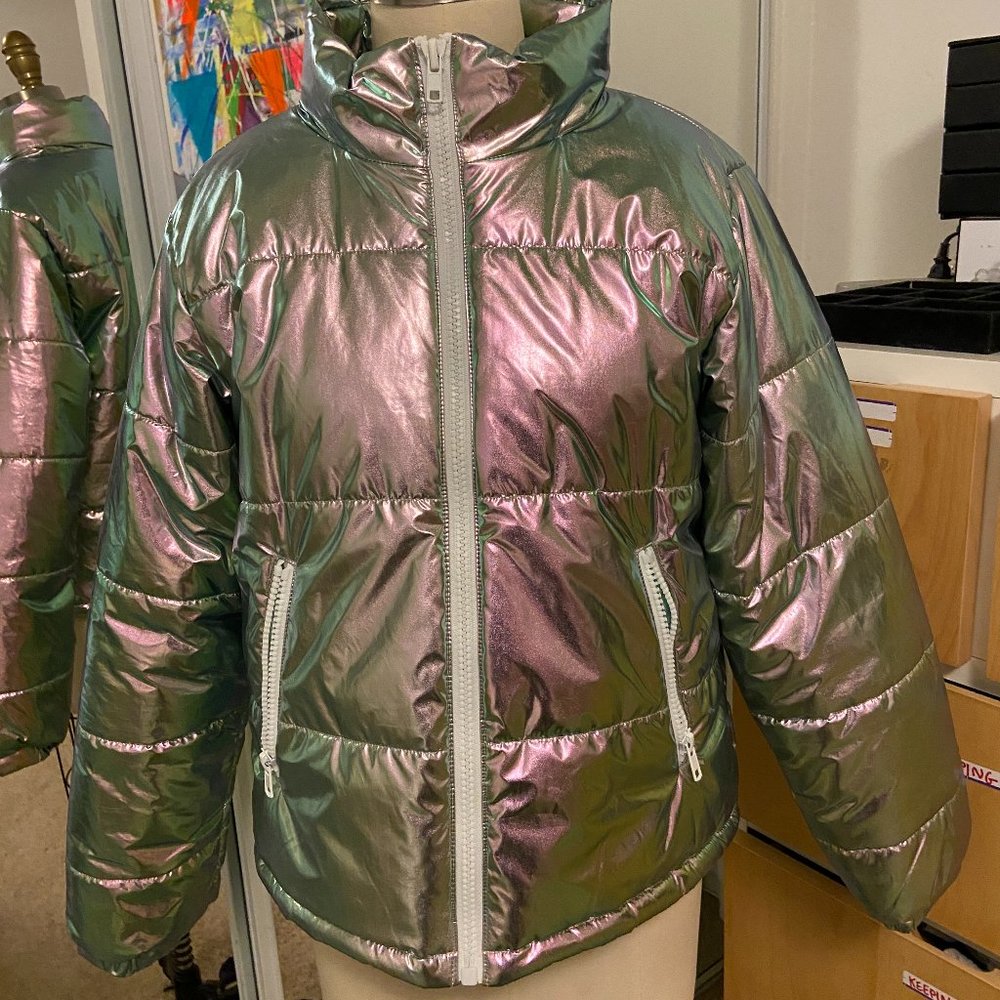 CLUB EXX HOLOGRAPHIC PUFFER JACKET